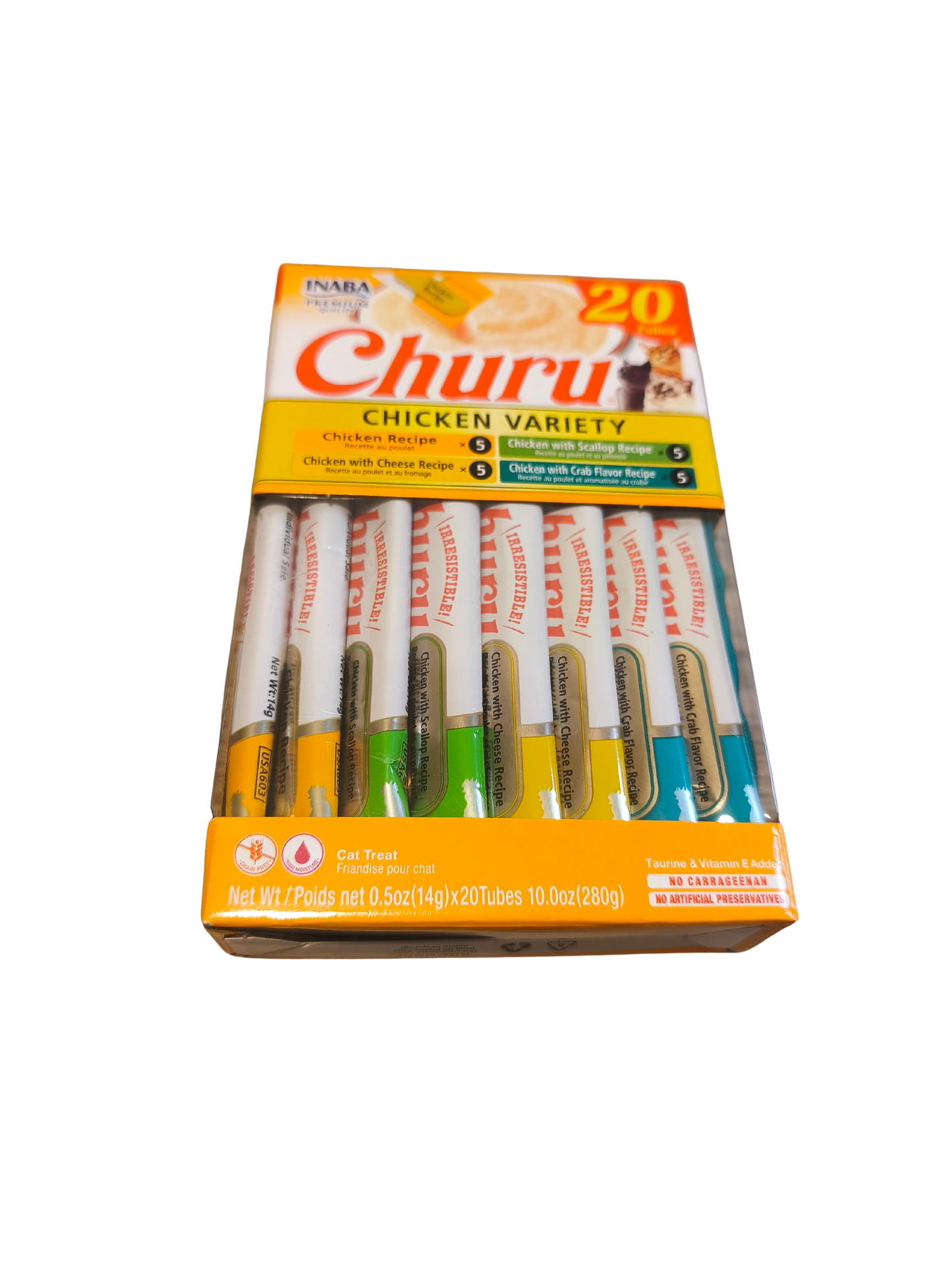 CHURU CAT 20 PIEZAS VARIEDAD SABOR POLLO