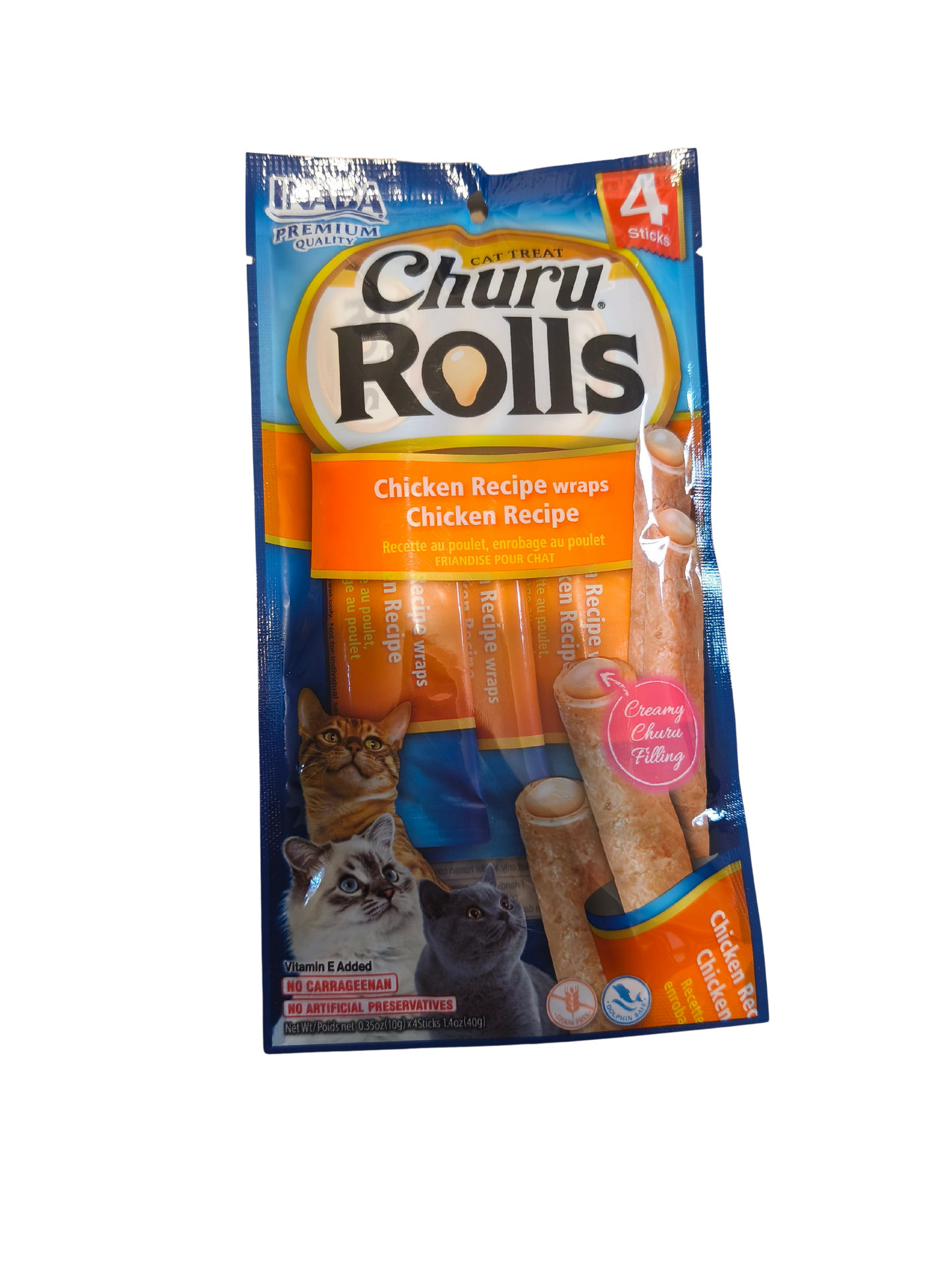 CHURU GATO ROLLS POLLO X 40 GR