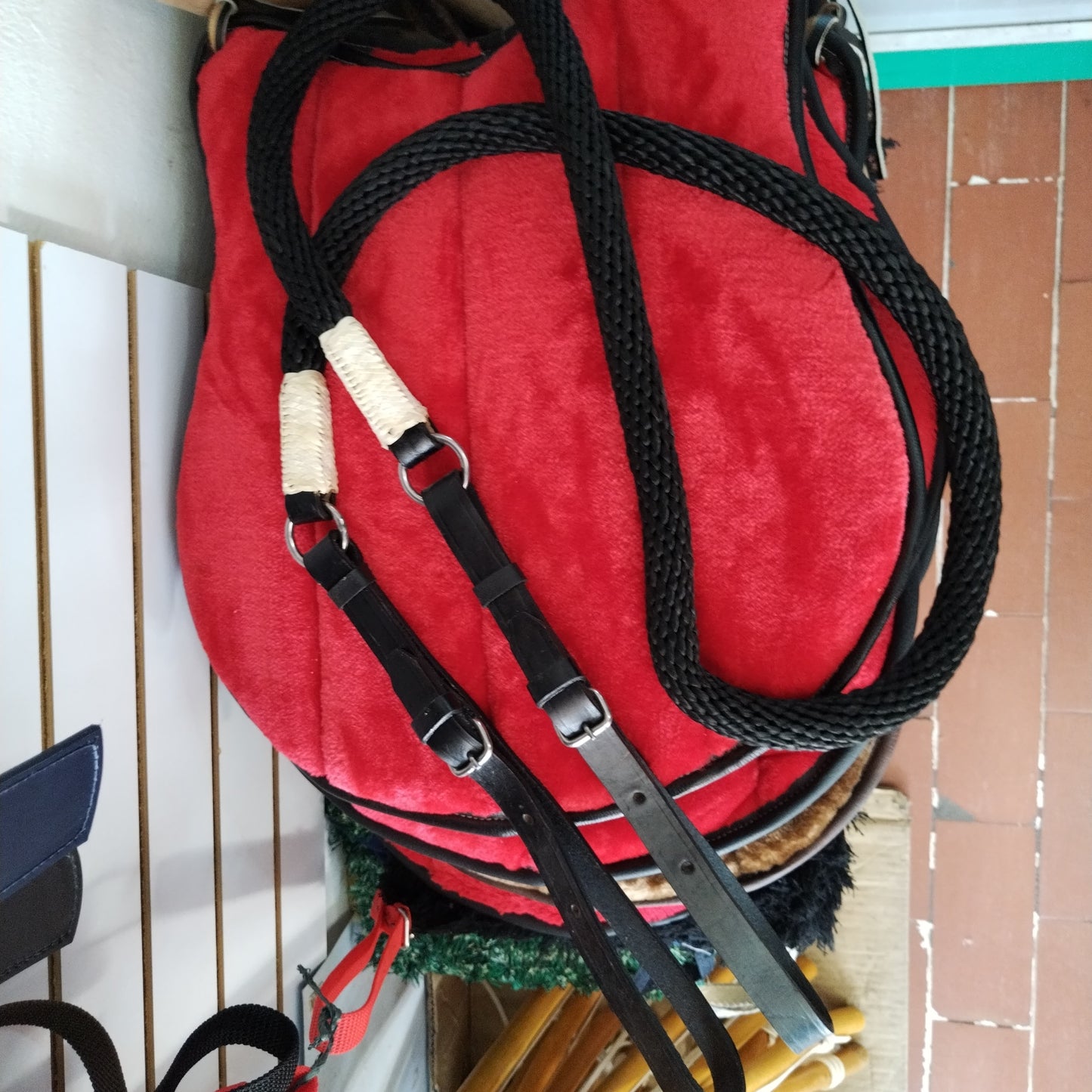 Rienda tipo correa gruesa (negra)