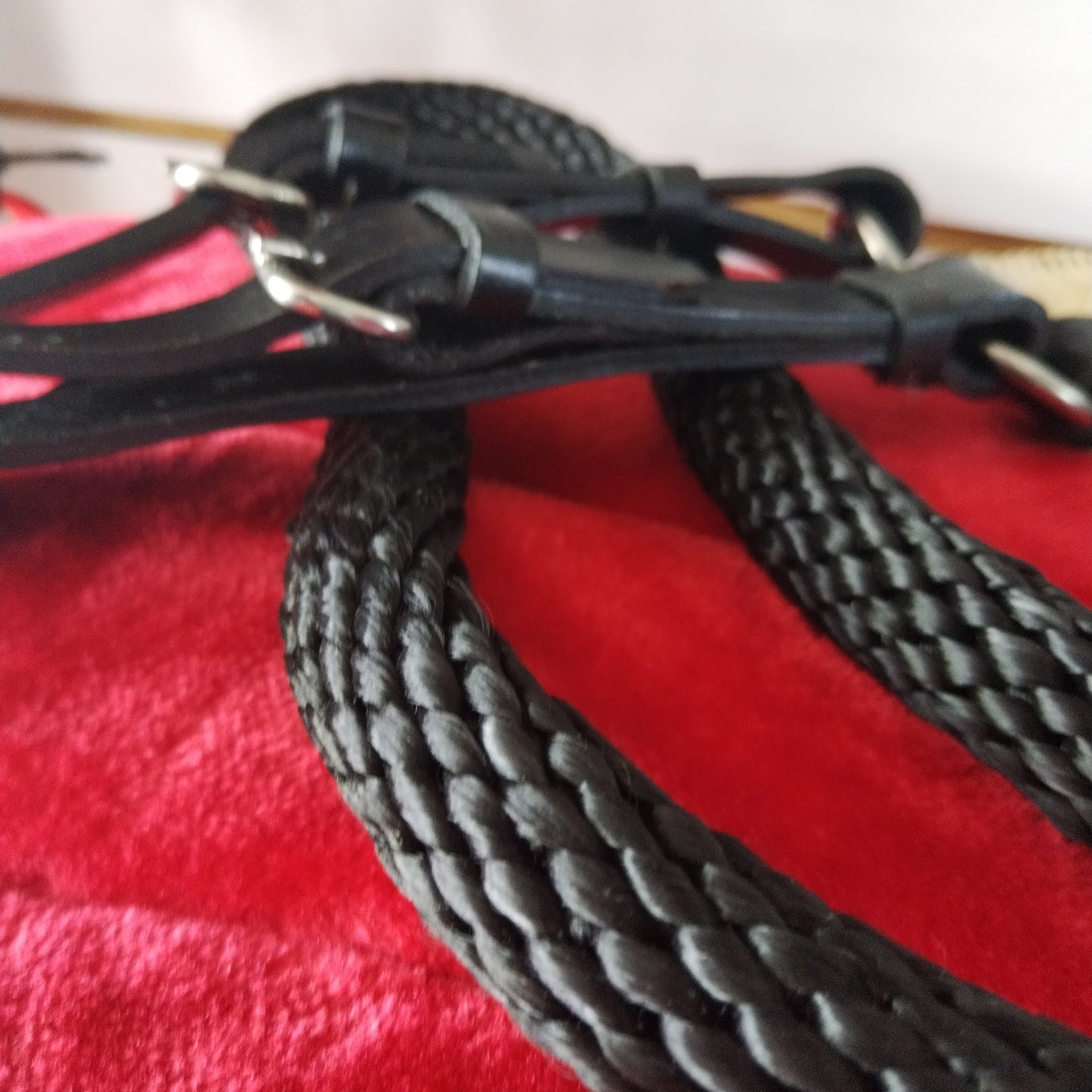 Rienda gruesa tipo correa (negra)