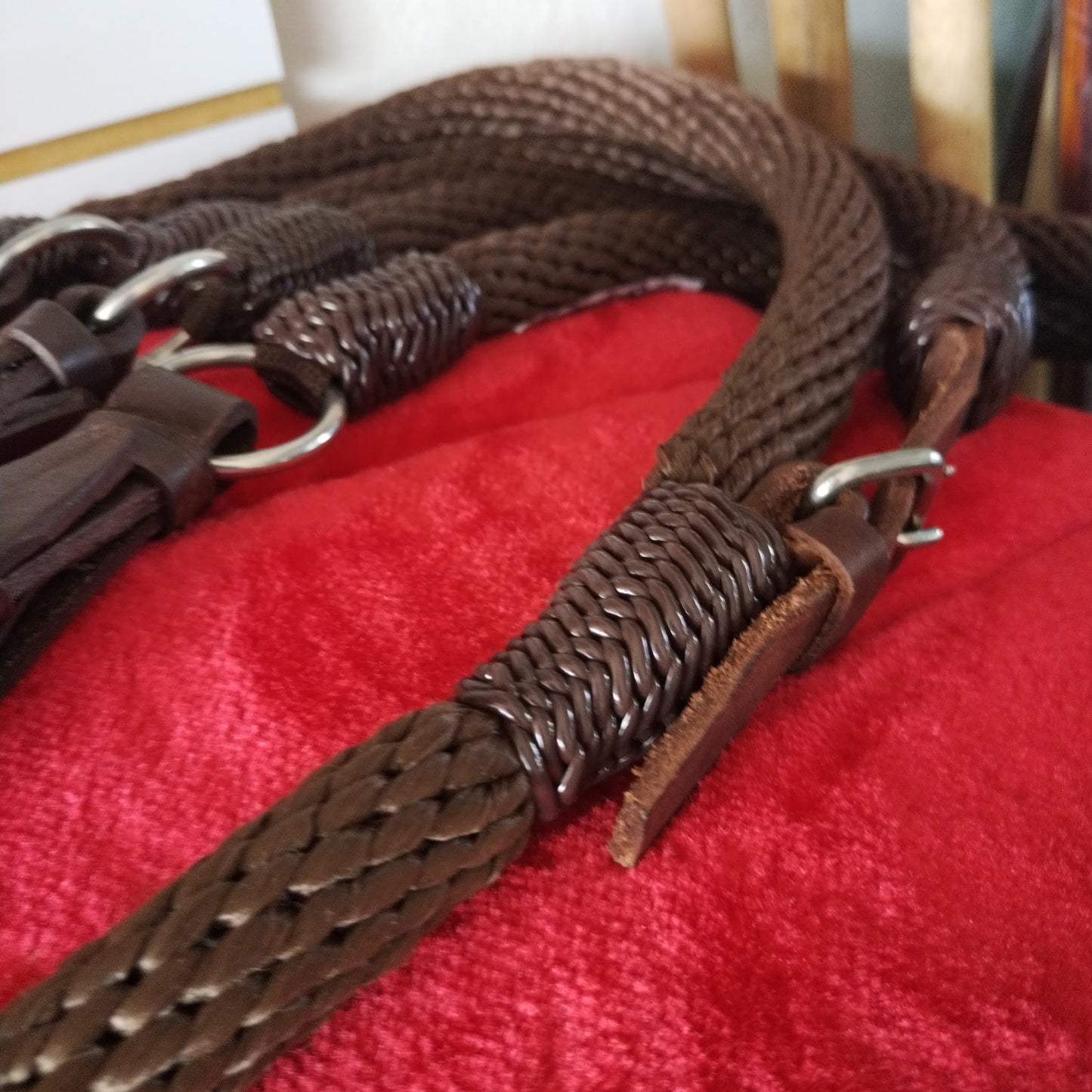 Falsa rienda tipo correa (café)