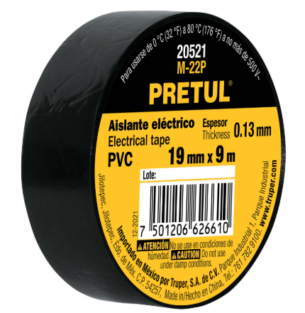 CINTA AISLAR NEGRA X 9 MTS 20521