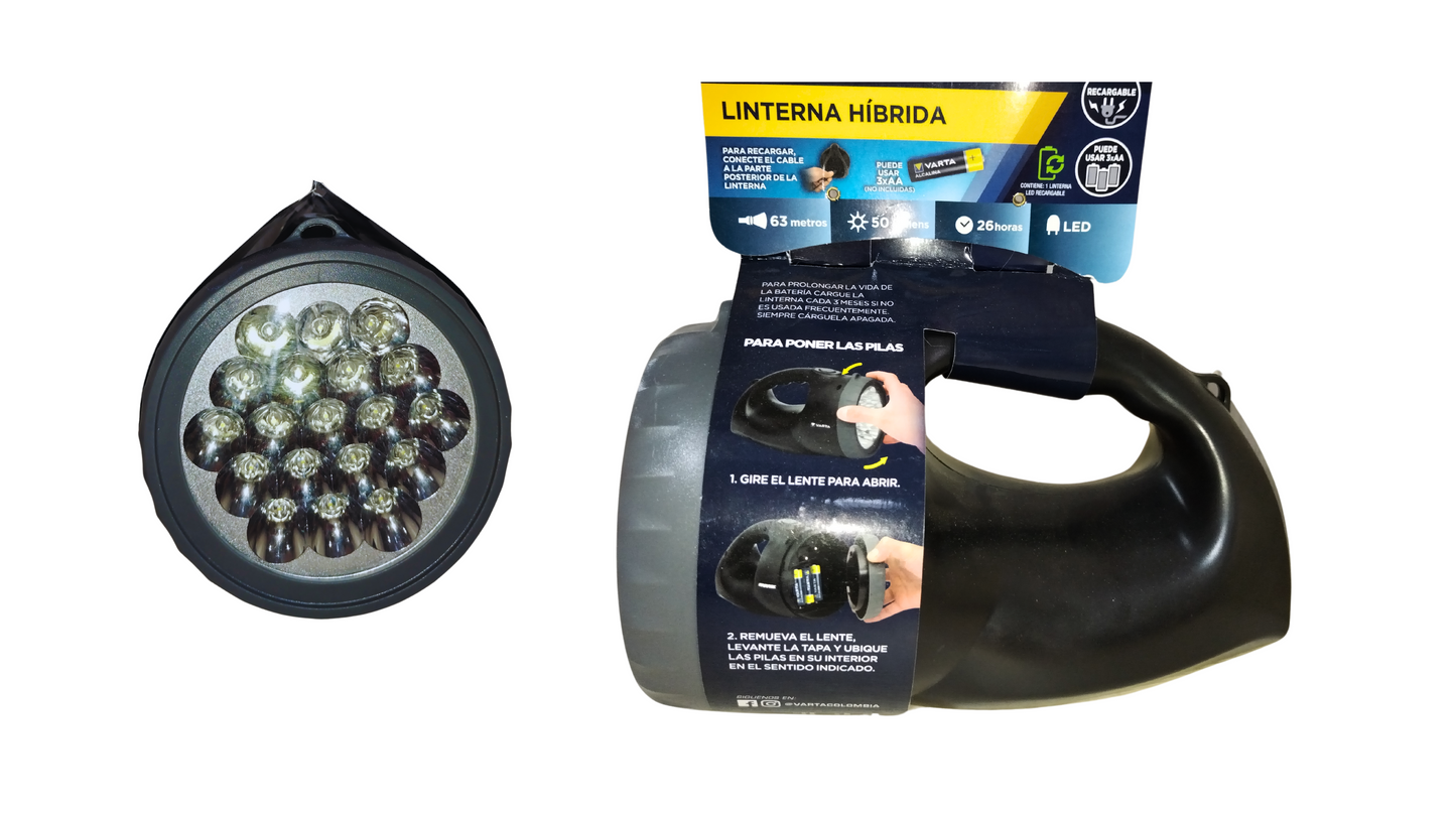 LINTERNA VARTA HIBRIDA 19 LED