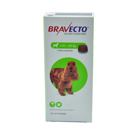 BRAVECTO 500MG 1 TABLETA 10KG-20KG