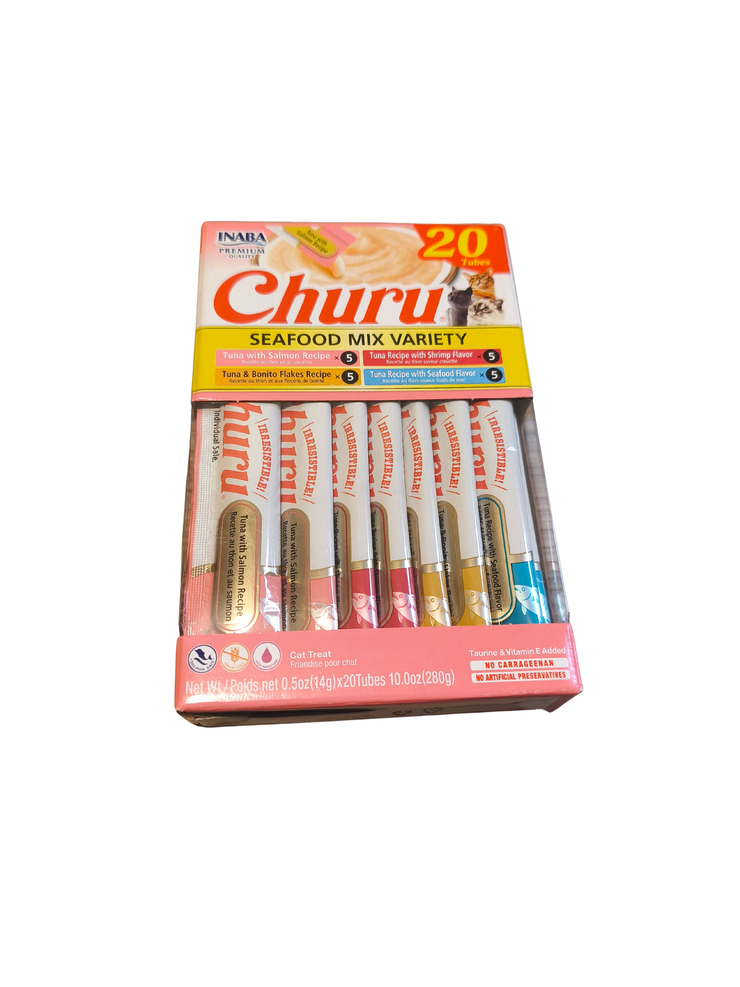 CHURU CAT CAJA 20 PIEZAS VARIEDAD SABORES DEL MAR