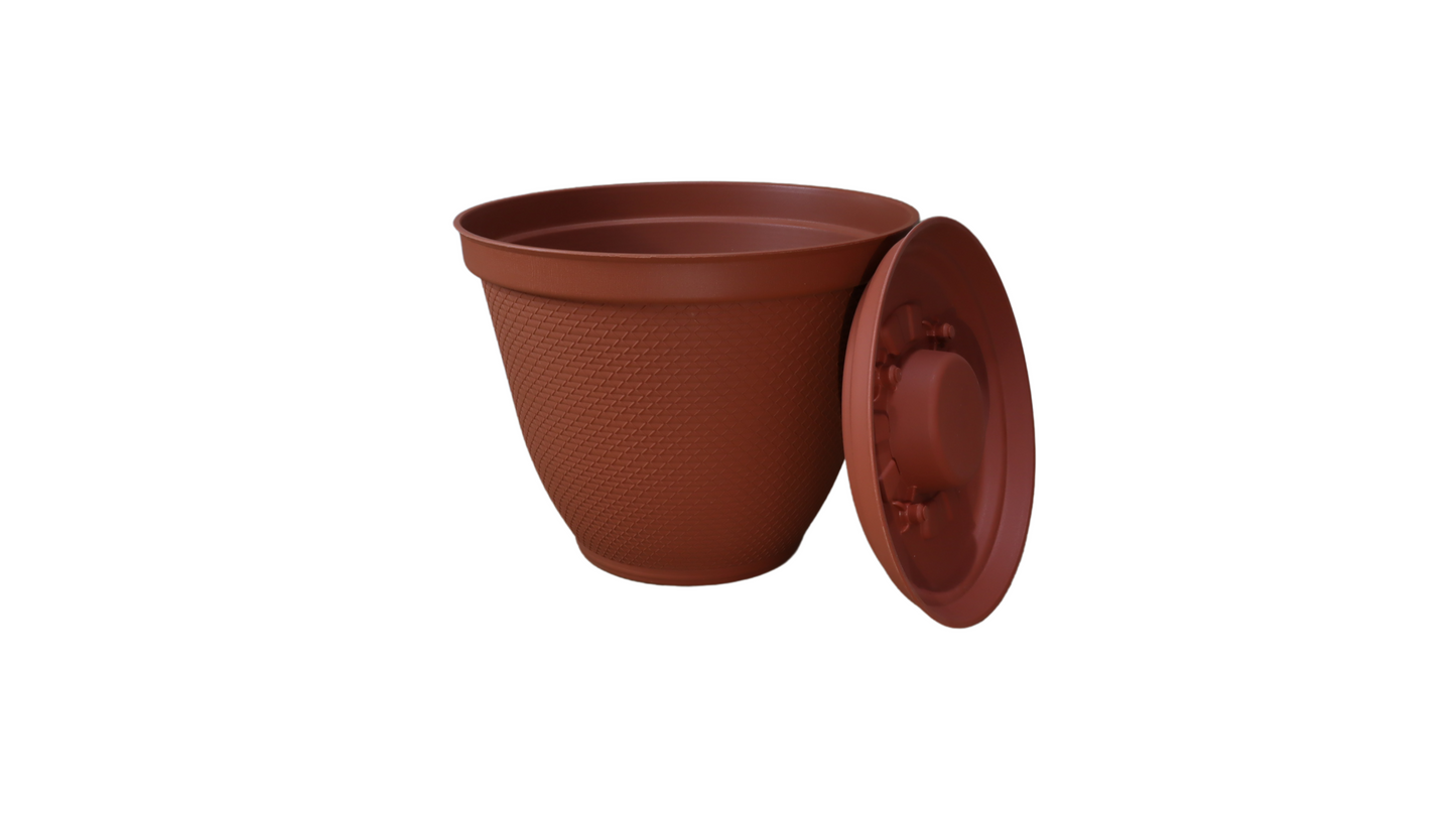 MACETA RAFIA 30 CM + PLATO