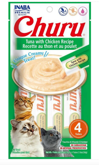 CHURU GATO PAQ X 4 UNI 14 GR