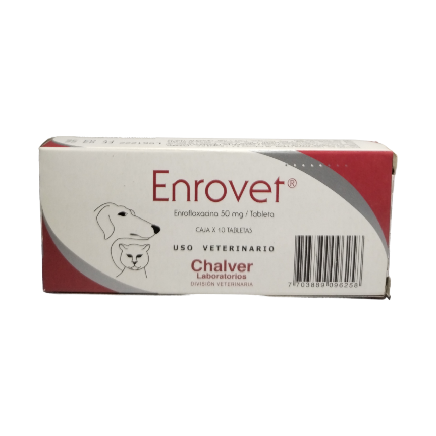 ENROVET 50MG X 10 TAB (ENROFLOXACINA BAYTRIL)