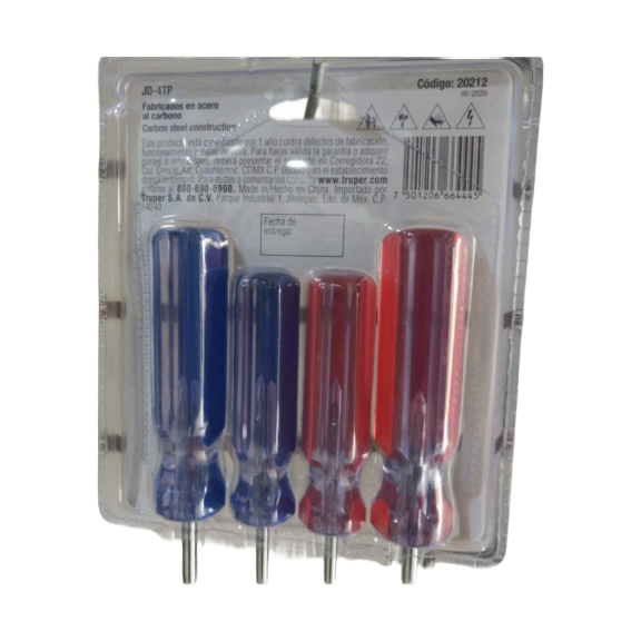 JUEGO DE DESARMADORES 4 PZ 20212