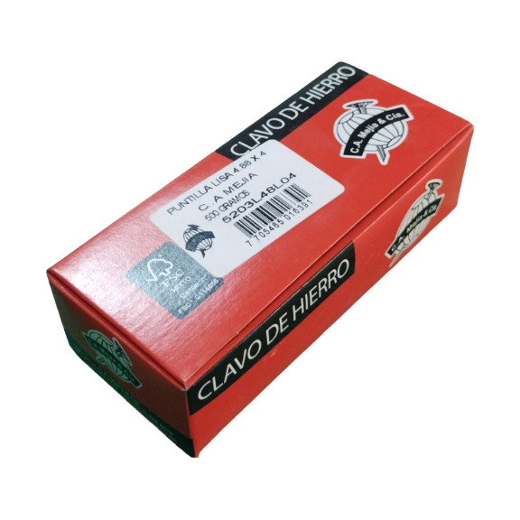 PUNTILLA LISA 4 PULG MEJIA 500 GR