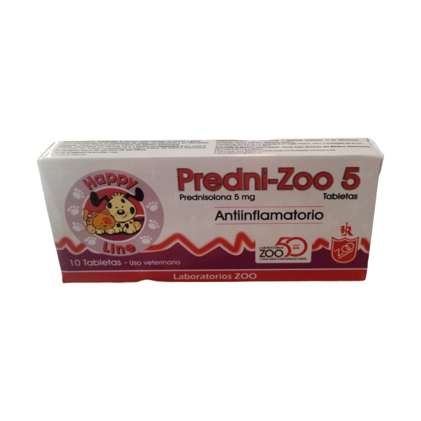 PREDNI ZOO 5 MG X CAJA 10 TAB
