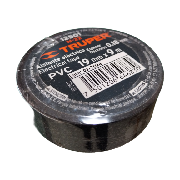 CINTA DE AISLAR 19mm x 9 MTS (COLORES) 12501