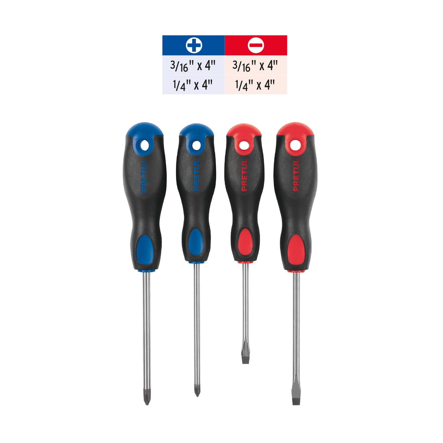 PRETUL 20218 4-TEILIGES SCHRAUBENDREHER-SET