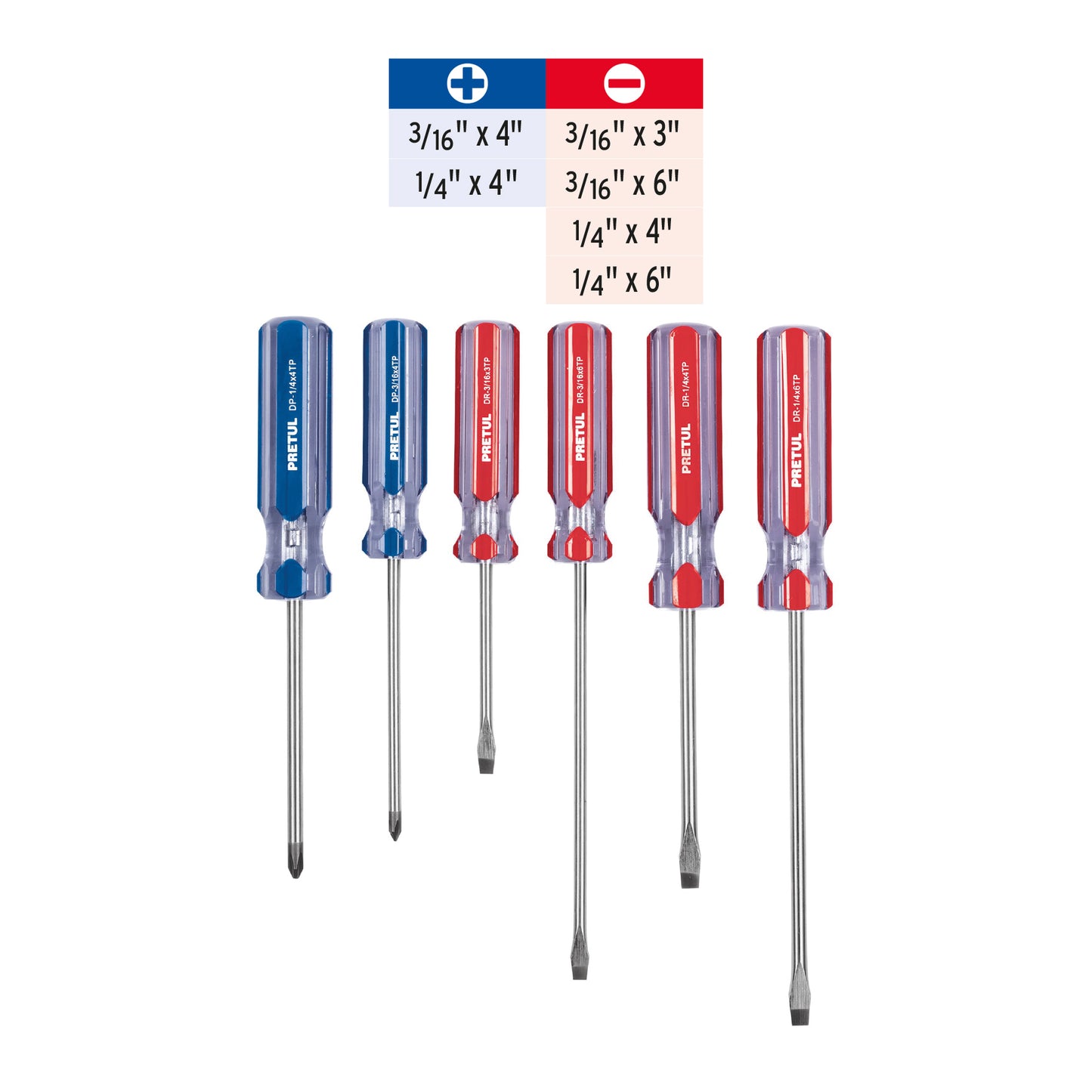 JUEGO DESTORNILLADORES 6 PZ PRETUL 20214