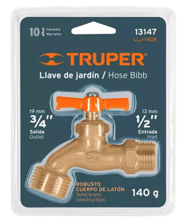 LLAVE TERMINAL PARA JARDIN 1/2 13147