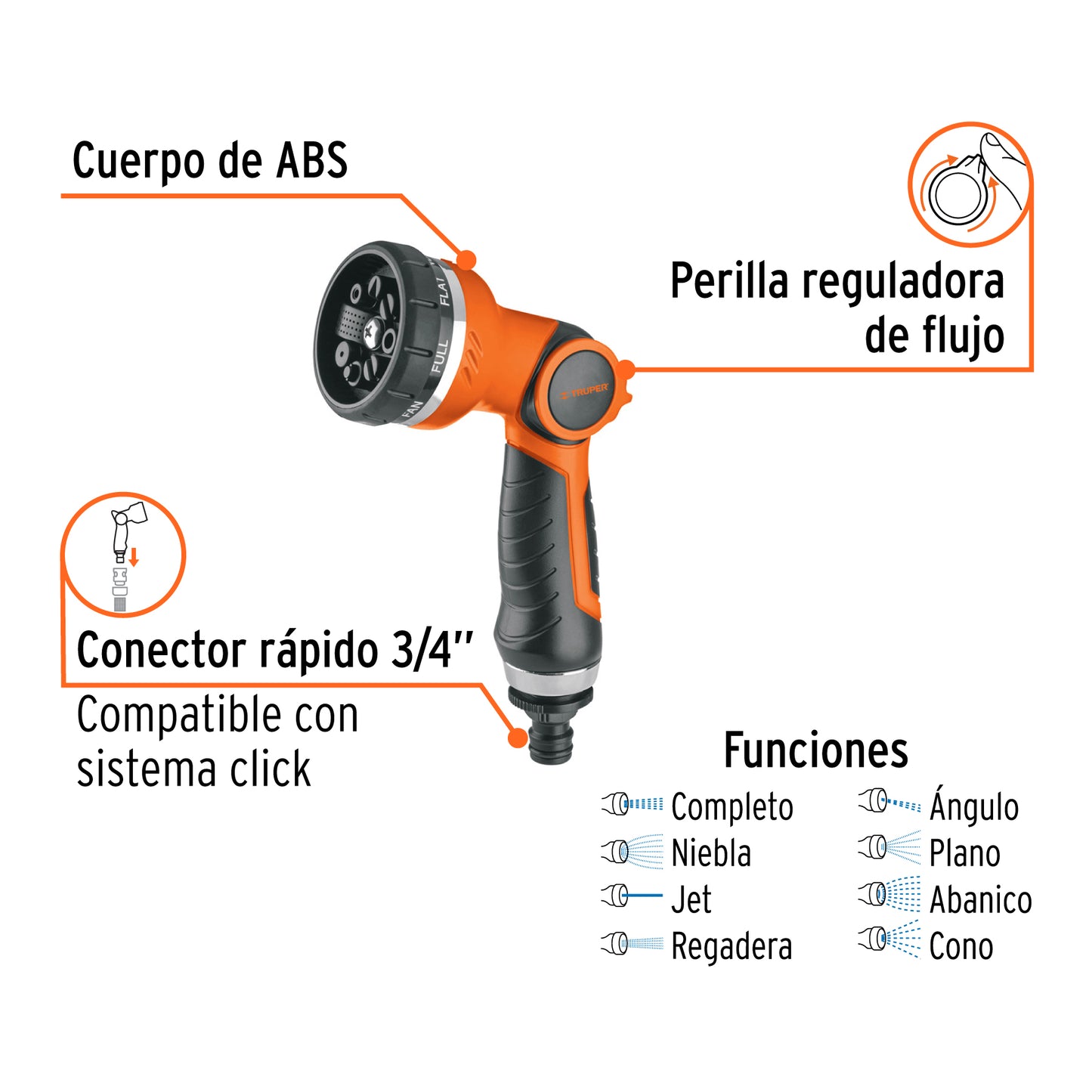 PISTOLA PARA RIEGO TRUPER 17479