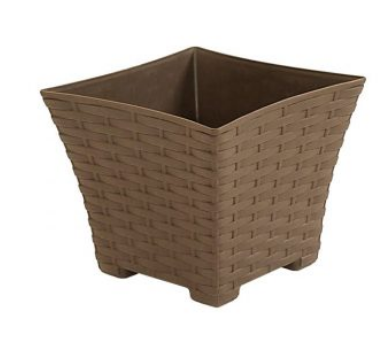 MACETA RATTAN CUADRADA PEQUEÑA