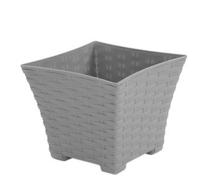 MACETA RATTAN CUADRADA PEQUEÑA