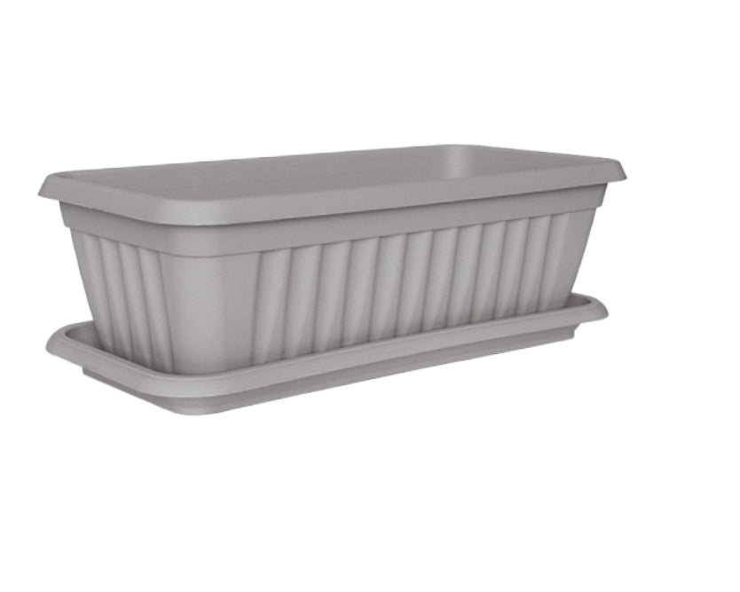 JARDINERA VENEZIA 35CM BLANCO+ BANDEJA