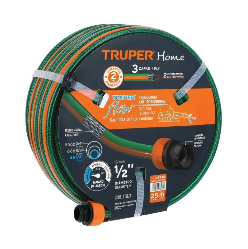 MANGUERA REFORZADA 3 CAPAS X 25 MTS 102546