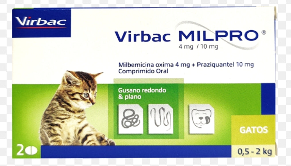 MILPRO GATITOS 4/10MG x 1TAB (DESPARASITANTE) HASTA 2 KILOS
