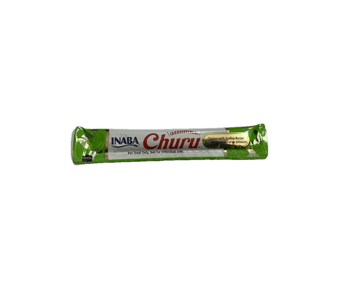 CHURU GATO POLLO Y ALMEJAS 14 GR VERDE LIMON