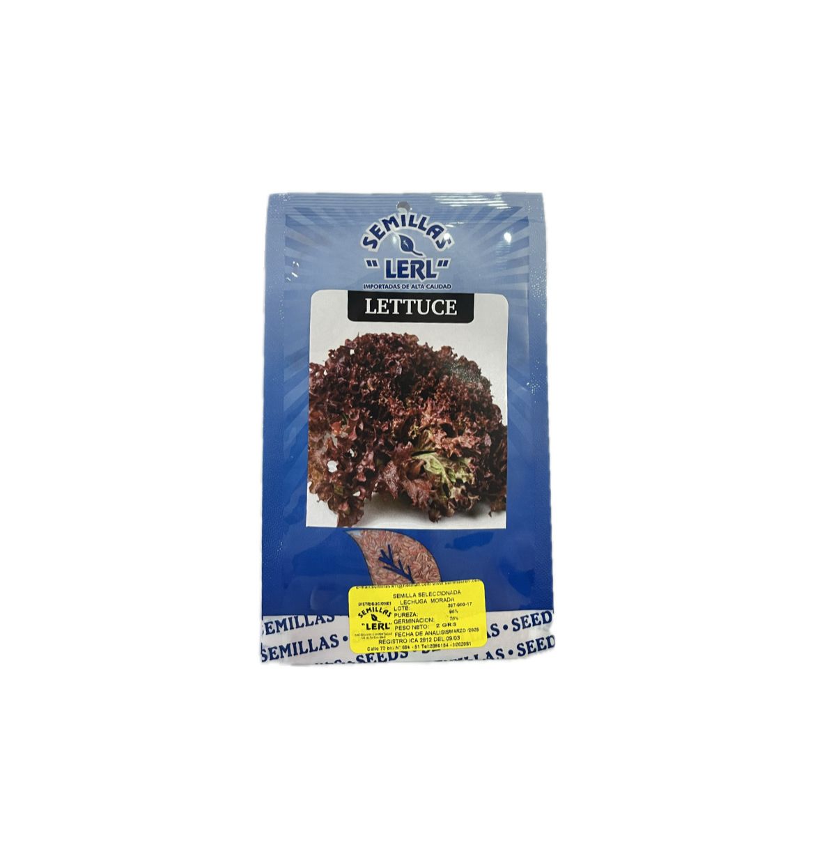 LECHUGA MORADA CRESPA X 2 GR LERL