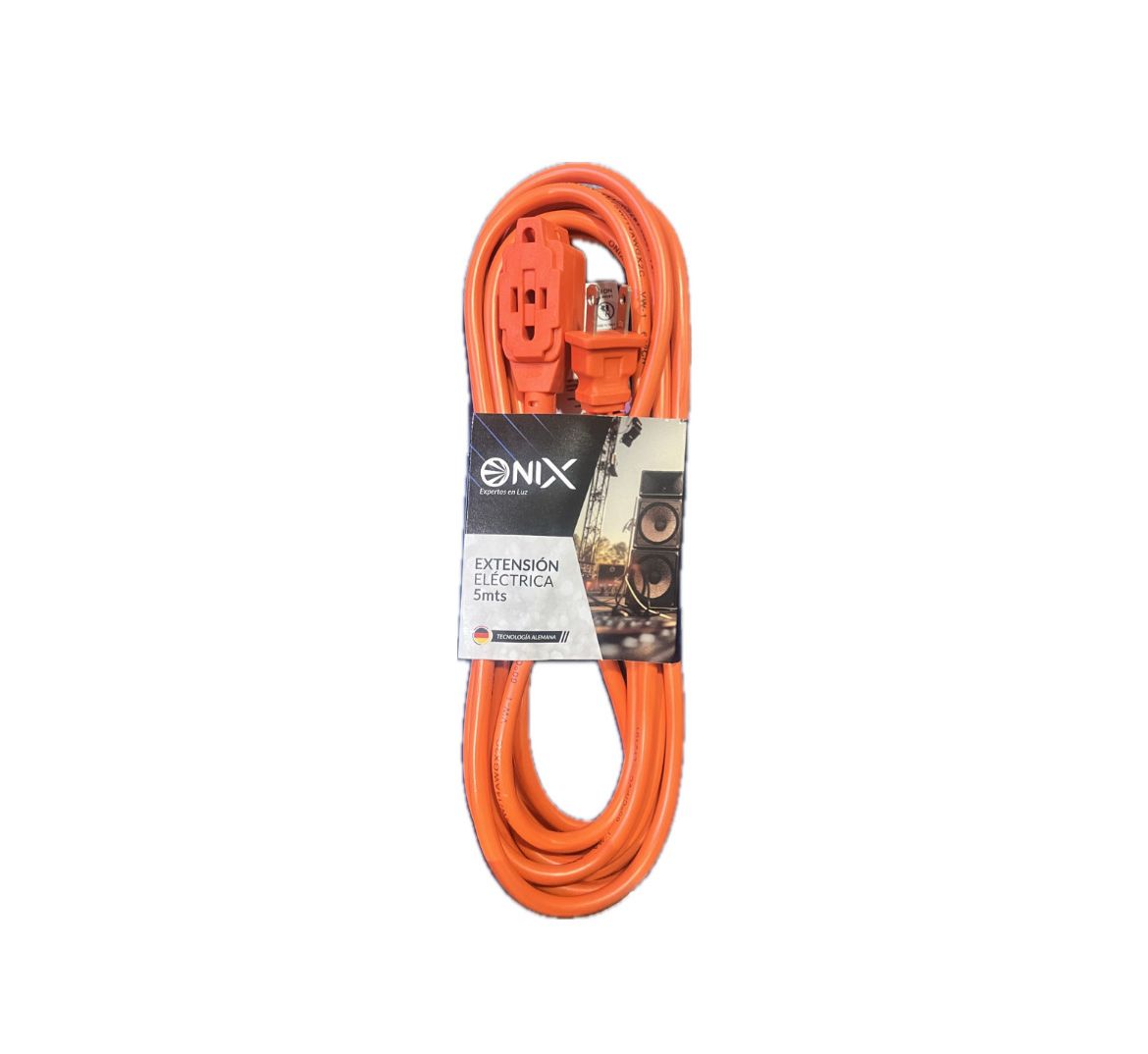 EXTENSION ELECTRICA NARANJA 5 MTS ONIX