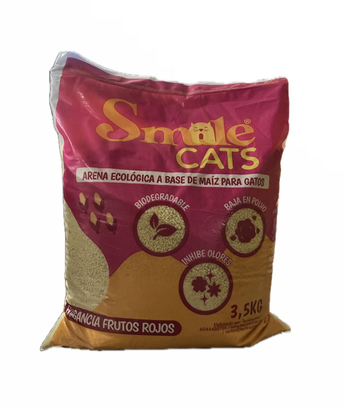SMILE CATS 3,5 KG (ARENA DE MAIZ CON AROMA)