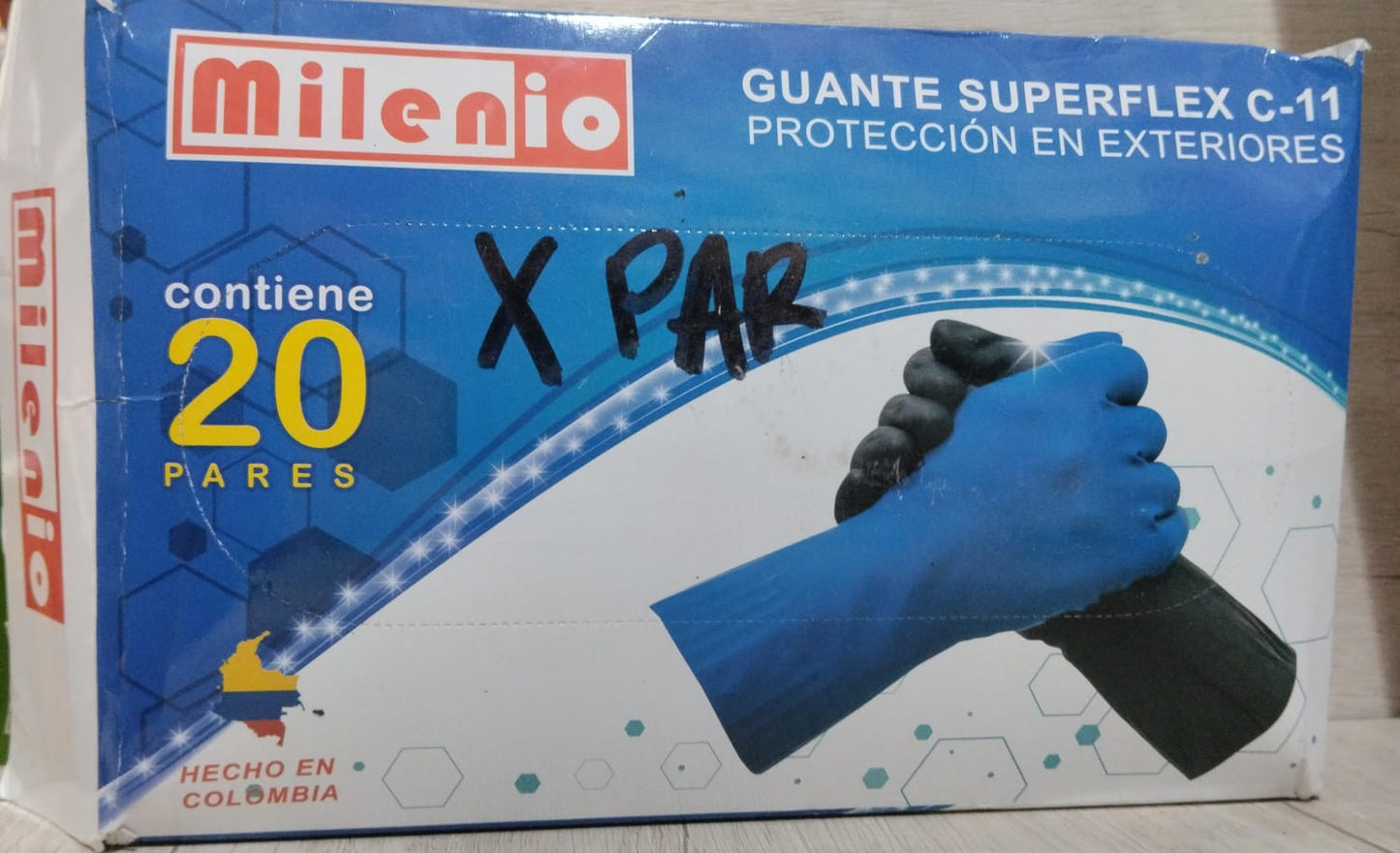GUANTE SUPERFLEX C - 11 PAR NEGRO Talla (8 1 /2)