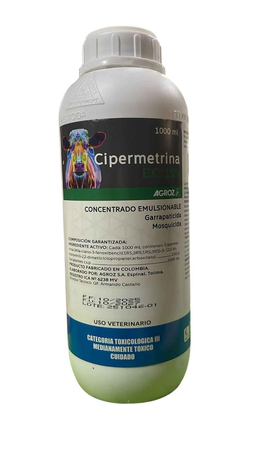 CIPERMETRINA AGROZ 15% X 1000 ML