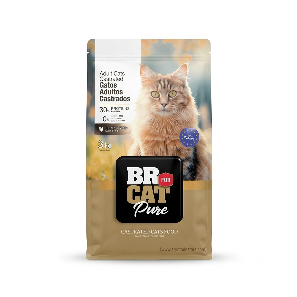 BR FOR CAT CASTRADO PAVO x 3 KILOS
