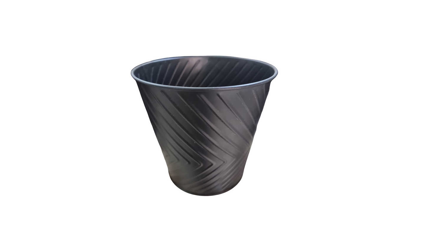 MACETA REDONDA NEGRA YJ 12992 MARUPLAS