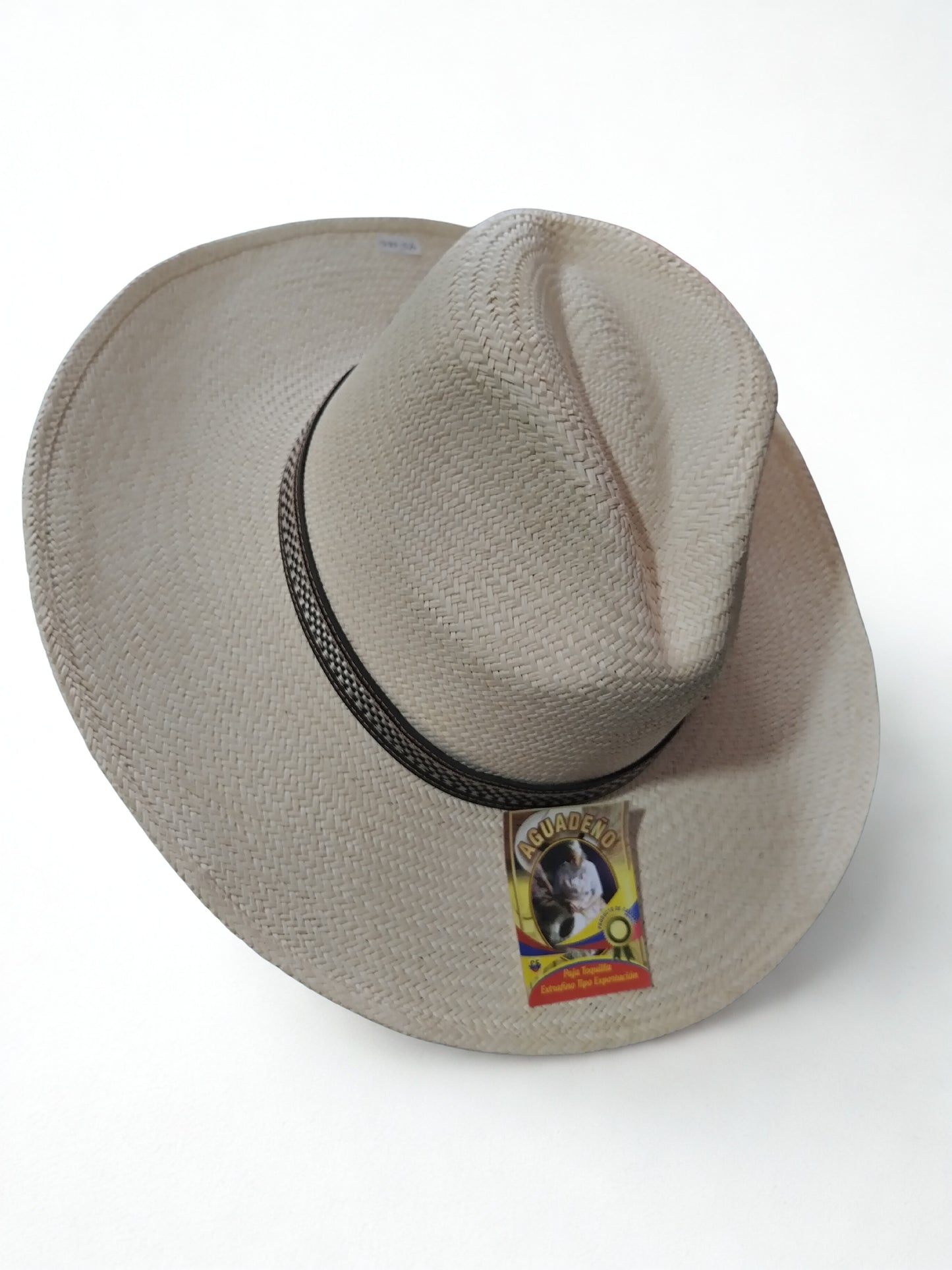 Sombrero aguadeño paja toquilla Blanco