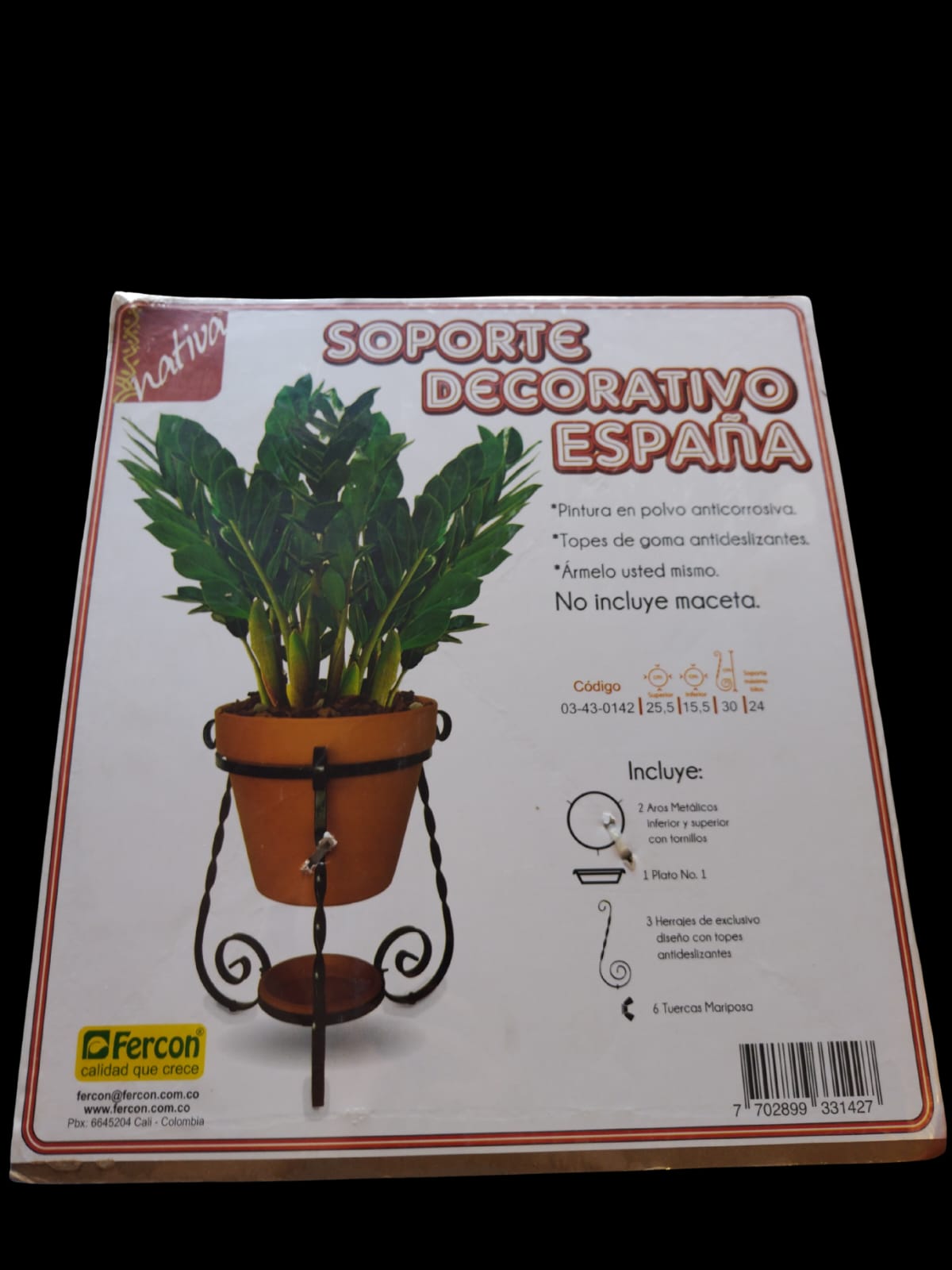 SOPORTE DECO ESPAÑA 30 CMS ARO 25.5CM