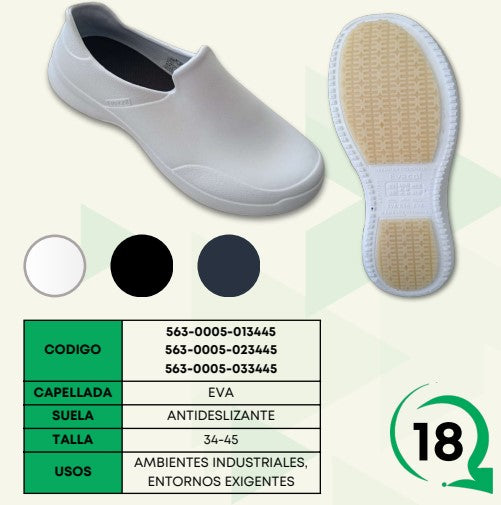 ZAPATO ZUECO 175 ANTIDESLIZANTE