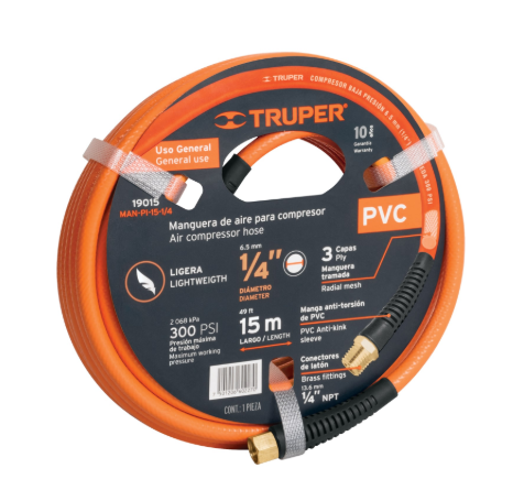 MANGUERA PVC COMPRESOR 1/4" 19015