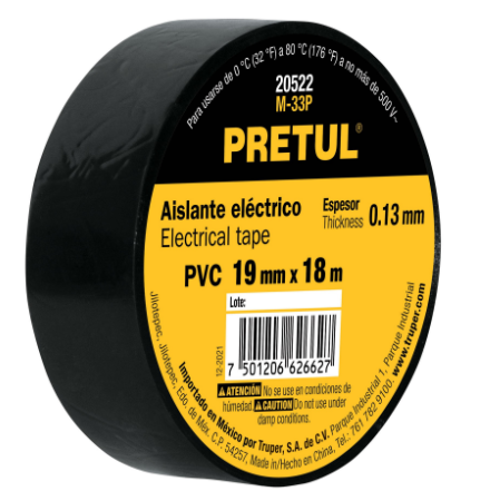 CINTA AISLAR NEGRA X 18 MTS  20522