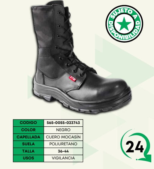 BOTA MILITAR NEGRO