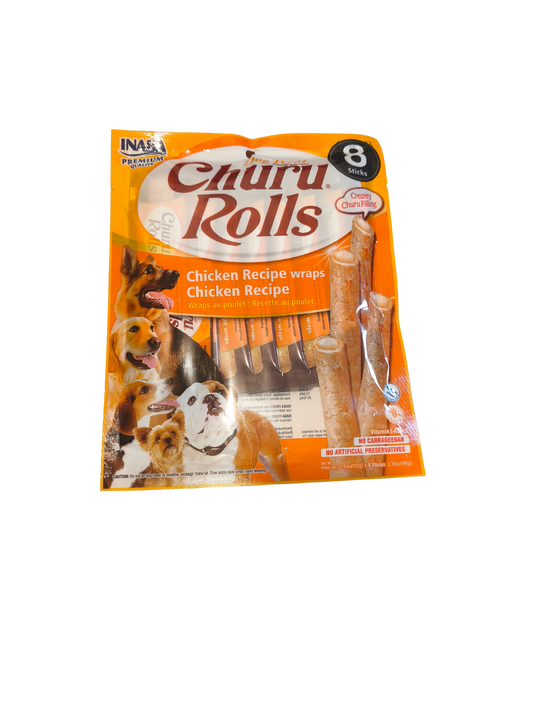 CHURU PERRO ROLLS RECETA POLLO  8 UNIDADES 96 GR