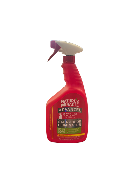 ELIMINADOR GATO MANCHAS Y OLORES MIRACLE AROMA A LIMÓN X 32 OZ