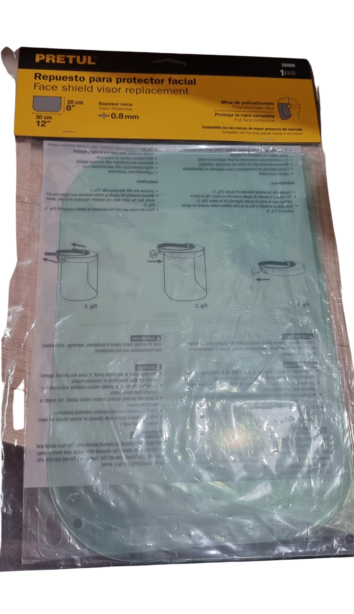 REPUESTO PROTECTOR FACIAL 26008