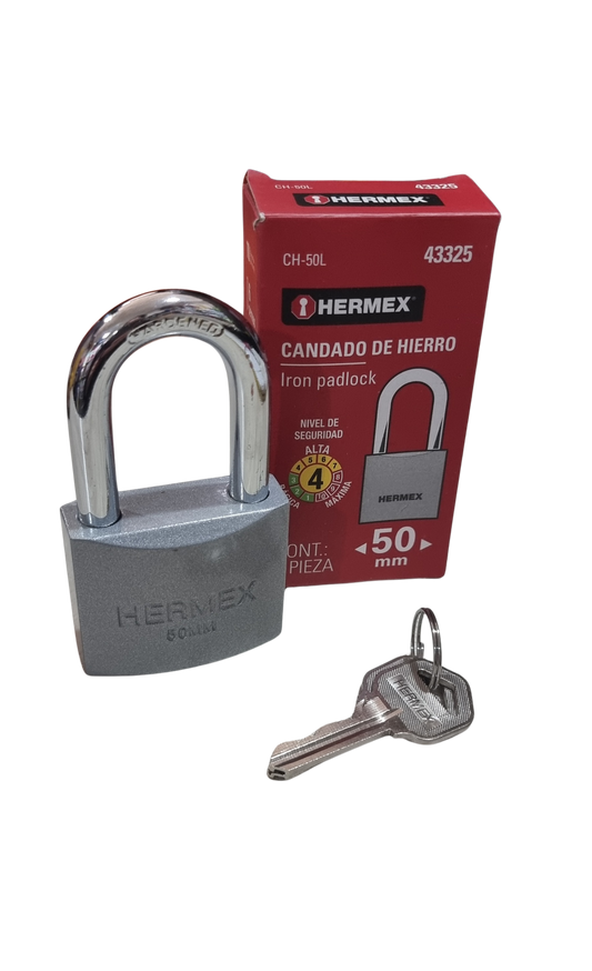 CANDADO HIERRO CON GANCHO LARGO 43325