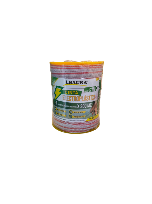 CINTA ELECTROPLASTICA 22 MM X 200 MTS X 8 HILOS LHAURA