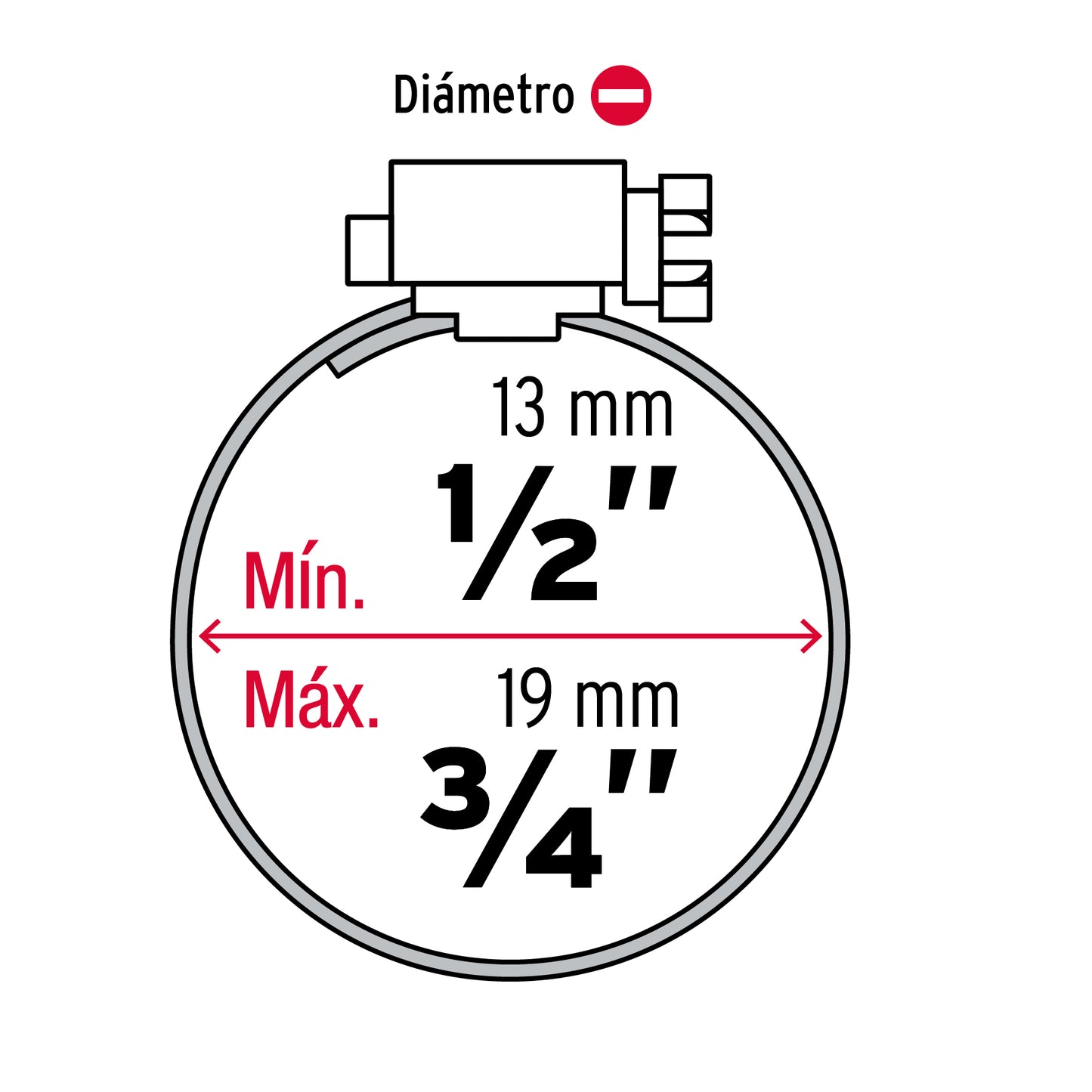 BOLSA CON 10 ABRAZADERAS SIN FIN # 6, 1/2 - 3/4", FIERO 44233