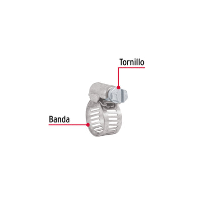 BOLSA CON 10 ABRAZADERAS SIN FIN # 6, 1/2 - 3/4", FIERO 44233