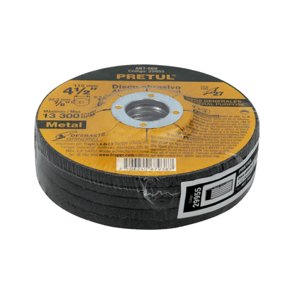 DISCO TIPO 27 DE 4-1/2 X 6.2 MM DESBASTE METAL 29955