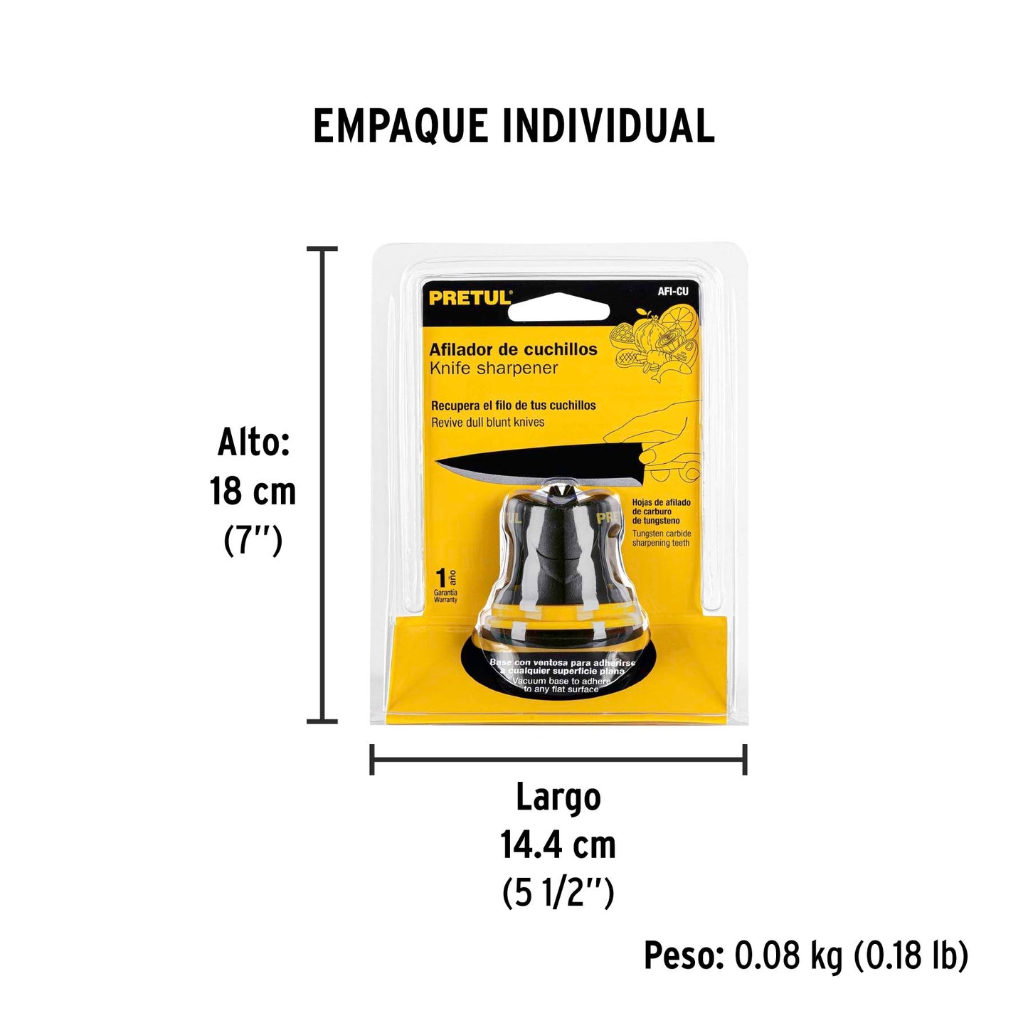 AFILADOR DE CUCHILLOS PRETUL 24140