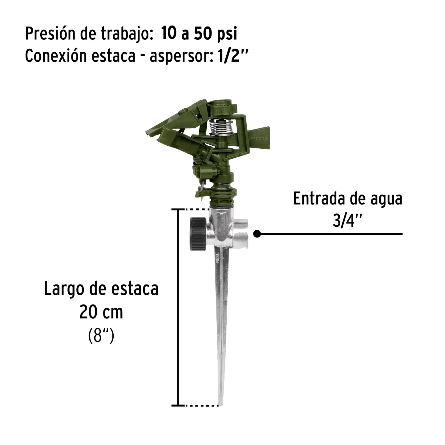 Aspersor Plástico con estaca 20072