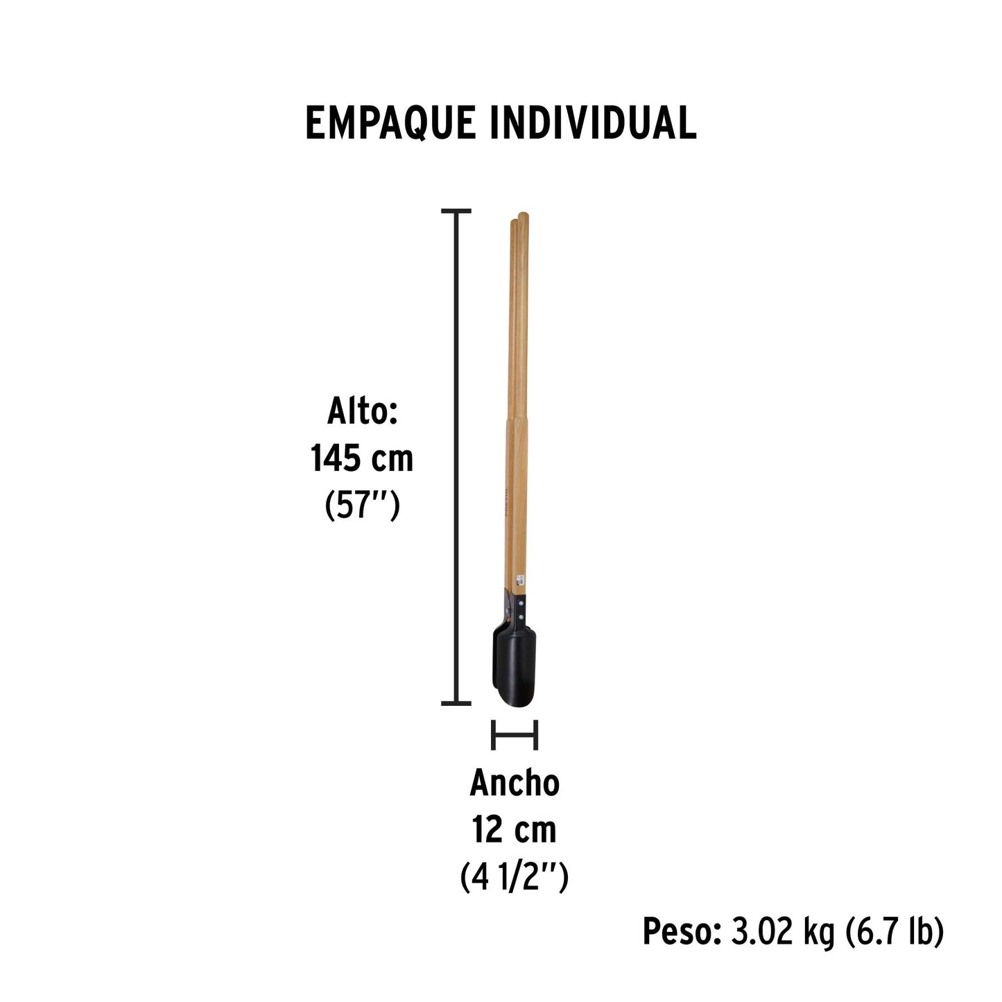 PALADRAGA MANGO MADERA 22698 PRETUL